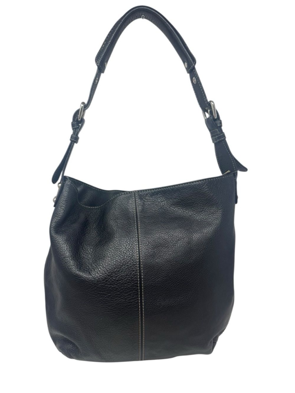 Black Pebbled Leather Purse